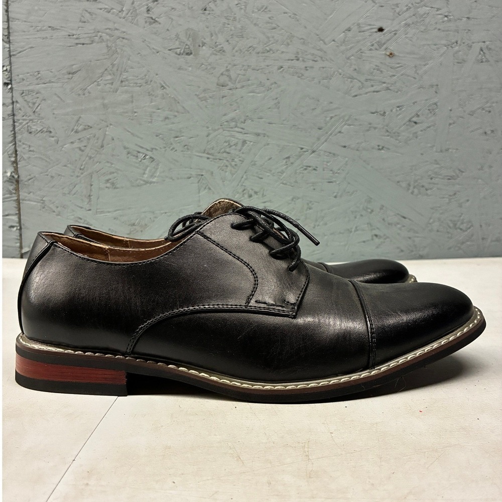 Bruno Marc Prince-6 Oxford Shoes Cap Toe Lace Up Men's Size 9 Black Formal Dress - Picture 3 of 13